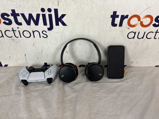 Sony PS5 DualSense Wireless Controller White | JVC HA-S36W-B Foldable Bluetooth On-Ear Headphones | Xtorm Powerbank 10000 mAh