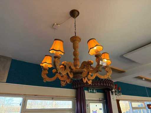 Houte Kroonluchter (3x)