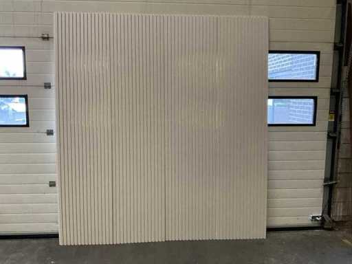 Panou acustic de perete 2600x600x18 mm bej (8x)