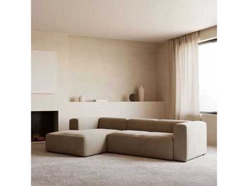 Kave Home - Blok Chaise Longue Links - Ivoor - Bankstel