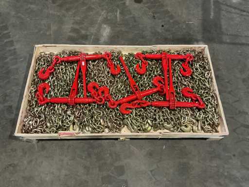 Palette mit 5-facher Ratschen-Spannung und 10-facher Transportkette (4,17 Tonnen)