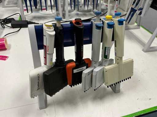 Multichannel pipettes with carrier (6x)