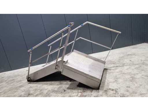 Stainless steel platform with stairs