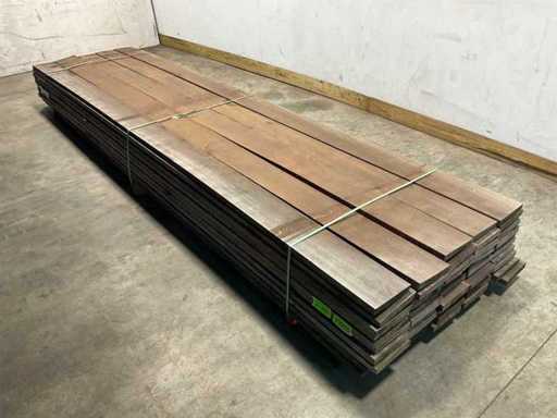 Bois dur Angelim Vermelho scié 400x19,5x3 cm (15x)