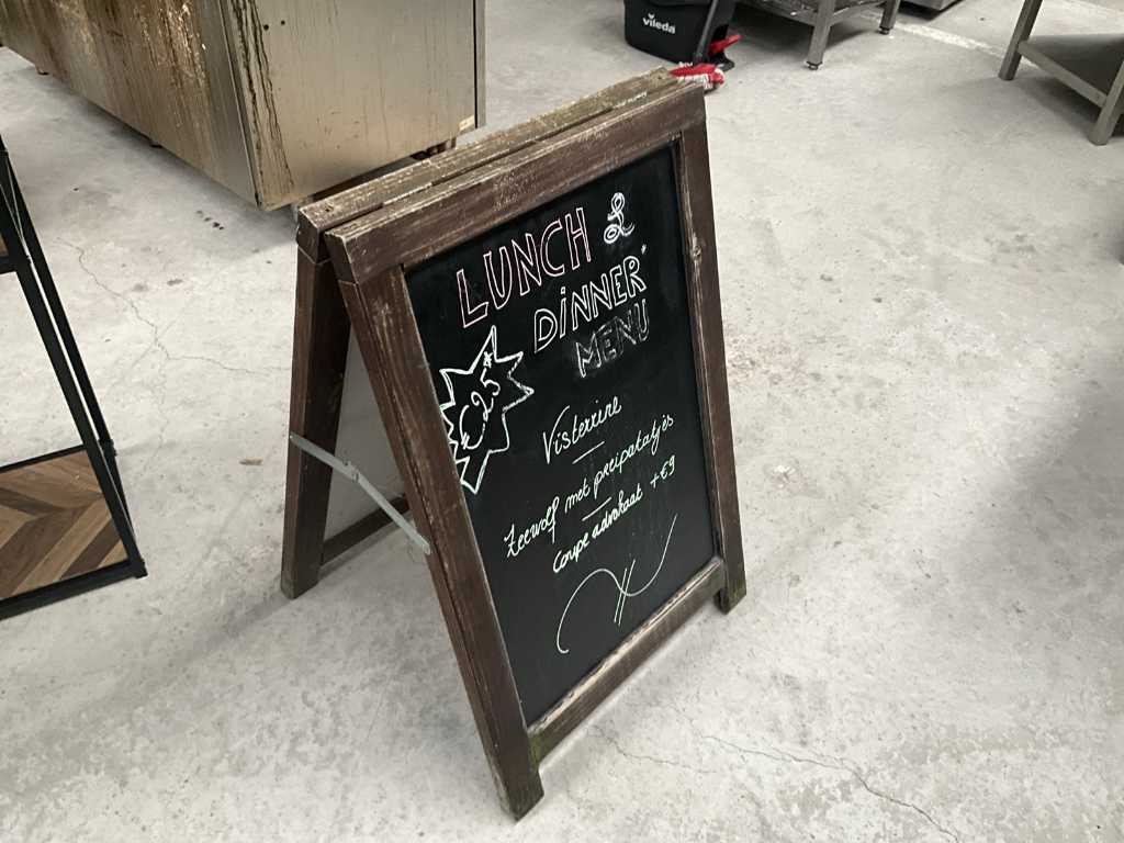 Double-sided sidewalk sign