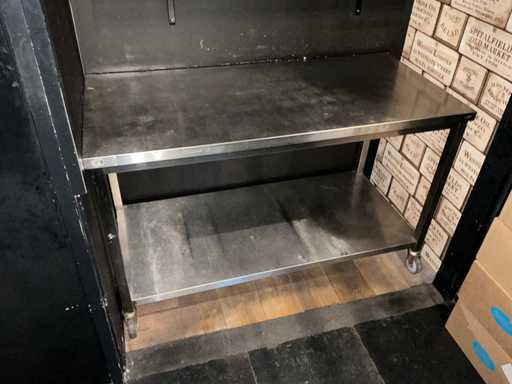 Mobiele RvS werktafel