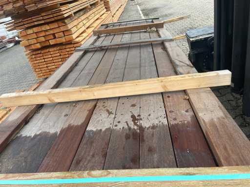 Listoni in teak della Guyana piallati 3050x90x25mm (83x)