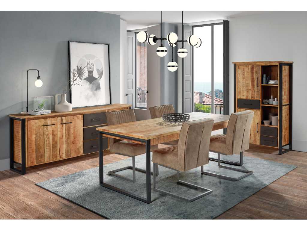 SAN REMO Three-Piece Dining Room in Solid Wood (200 cm)