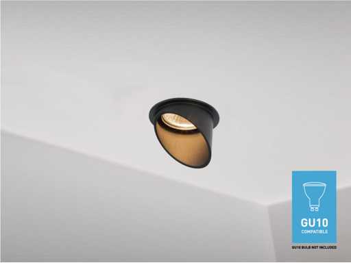 Corp de iluminat cu design încastrat GU10 și suport pentru lampă (100x)