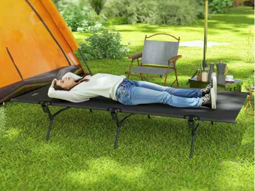 Lit de camping - Noir