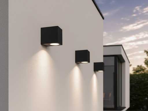 Wall lamp modern rectangular GU10 fitting sand black waterproof(48x)