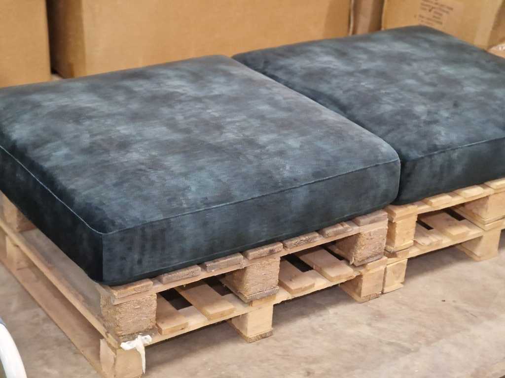 PR Interiors - Pallet cushion Blue Fabrics - Garden cushion (2x)