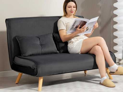 2-zits slaapbank, slaapbank met verstelbare rugleuning