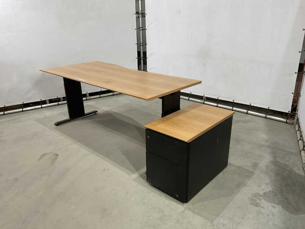 bureau tafel met ladenblok