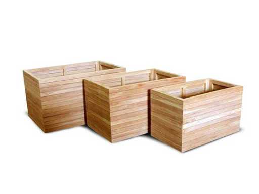 Goldstar - Bloembak rechthoekig - Flower box ste van 3
