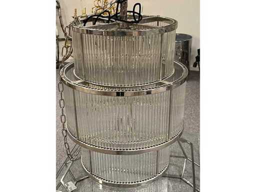 Lustre original exclusif EICHHOLTZ diamètre chromé environ 60 x H85 cm