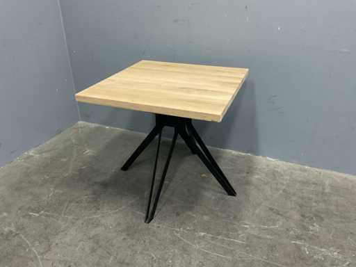Vierkant eiken Eetkamertafel 80 cm met onderstel Dining Drone