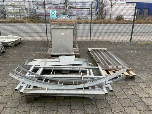 Various industrial components made of metal