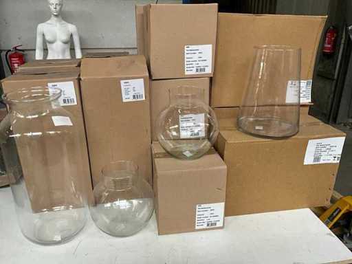 B-living Vari vasi in vetro trasparente (29x)