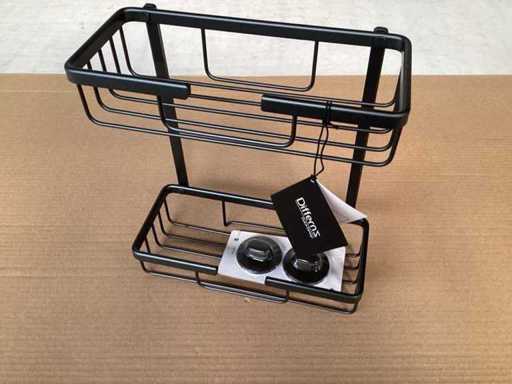 Differnz shower rack black, 25x11x30 cm (10x)