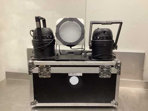 Set American DJ 64B LED Pro Can DMX Par - în cutia de zbor