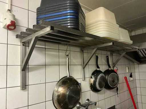 Stainless steel wall rack (3x)
