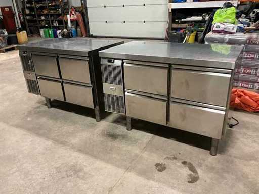 Établi réfrigéré professionnel Electrolux en acier inoxydable (2x)