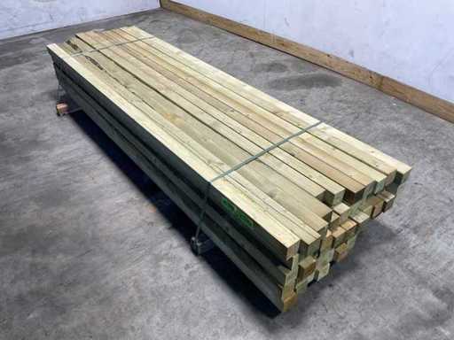 Grindă de molid rindeoită - 270x7x7 cm (52x)