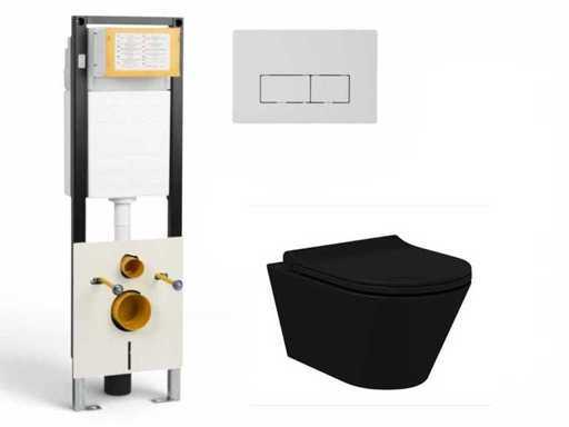 Wisa built-in reservoir with Lucco wall closet with bidet sprayer