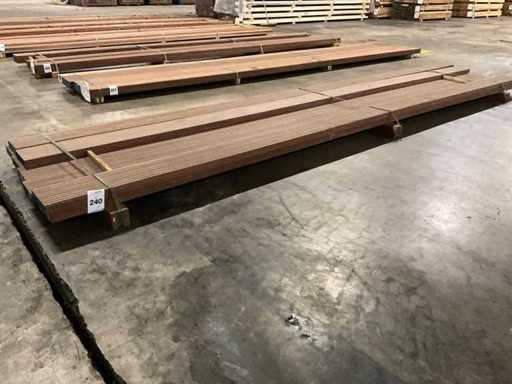 Azobe decking boards 45x190 mm (8x)