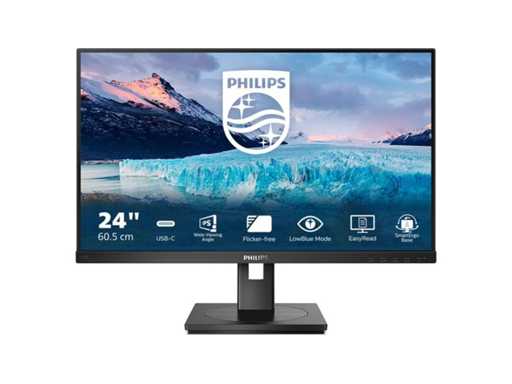 Philips 243S1 - Full HD IPS Monitor - USB-C 65w - RJ45 - 24 inch