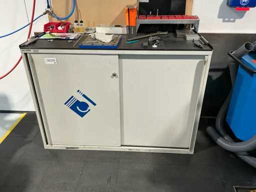 LISTA metal cabinet with contents