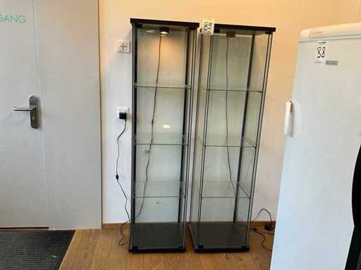 Dulap de sticlă cu iluminat (2x)