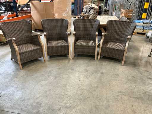 Lounge Wicker Garden Chair (4x)