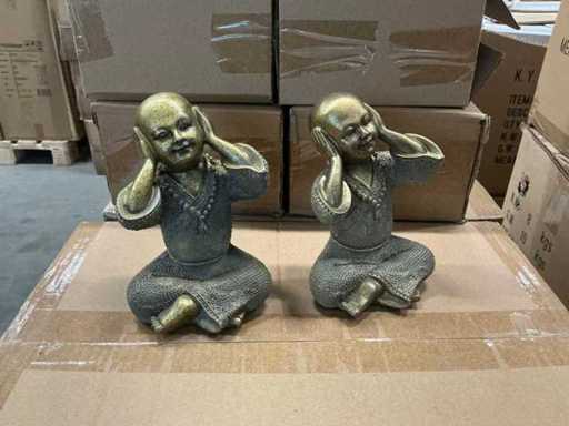 Partij beeldjes shaolin monniken H15cm (83x)
