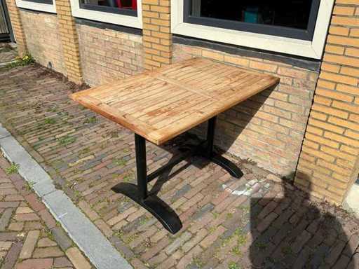 Stół tarasowy z tekowym blatem