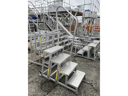 (7x) ZARGES - Z400 - gradino a 4 vie 