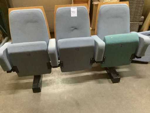 Chaises de théâtre en 3 pièces