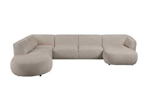 fonQ - Soft U-sofa Lewa - Bouclé - Greige - zestaw sofy