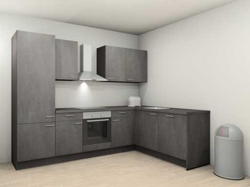 Nobilia Laser Decor Bucătărie de colț din beton negru