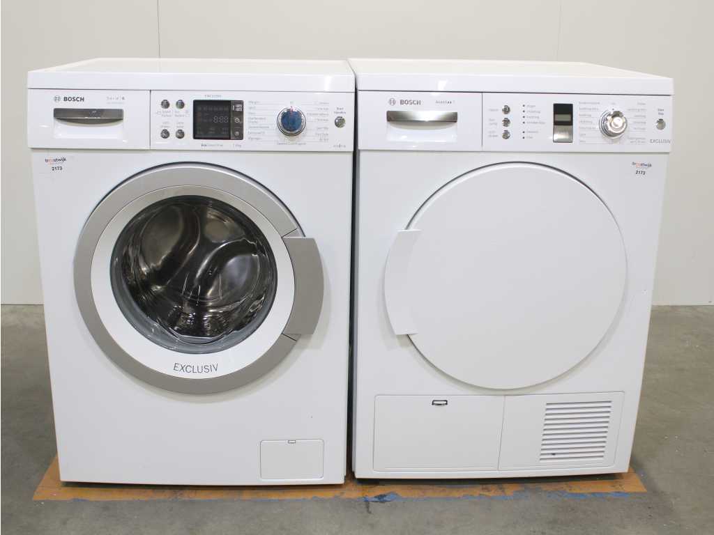 Bosch Serie|6 VarioPerfect EcoSilence Drive Exclusiv Washing Machine & Bosch Avantixx 7 Exclusiv Dryer