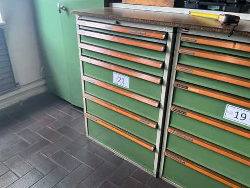 Armadio da officina KIND con contenuto