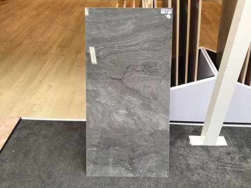 Kutahya Atlantis Antraciet Gepolijst Vloertegel 60x120 cm 60,48 m²