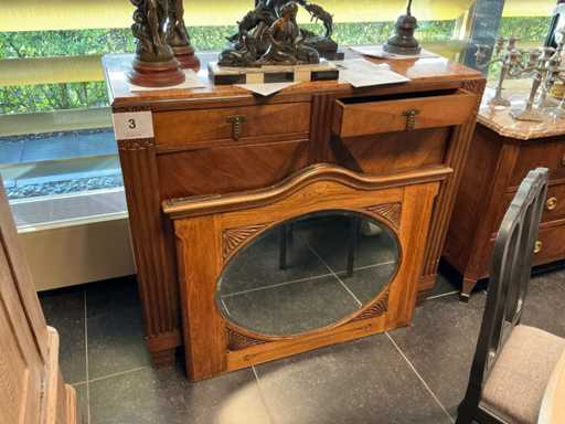 Art Deco wandkast + spiegel