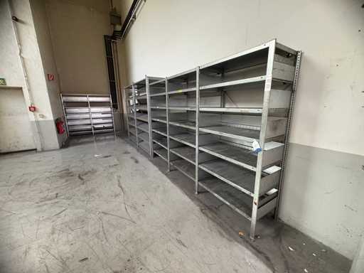   Lot of workshop shelves without contents