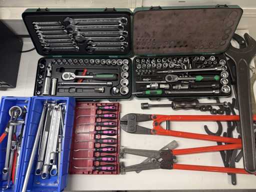   Hand tool collection in cases