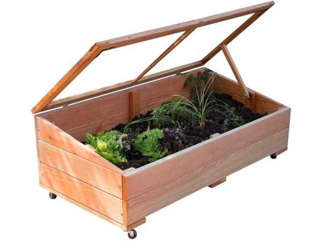 Cutie mobilă de grădină de legume 100x50x36 cm (2x)