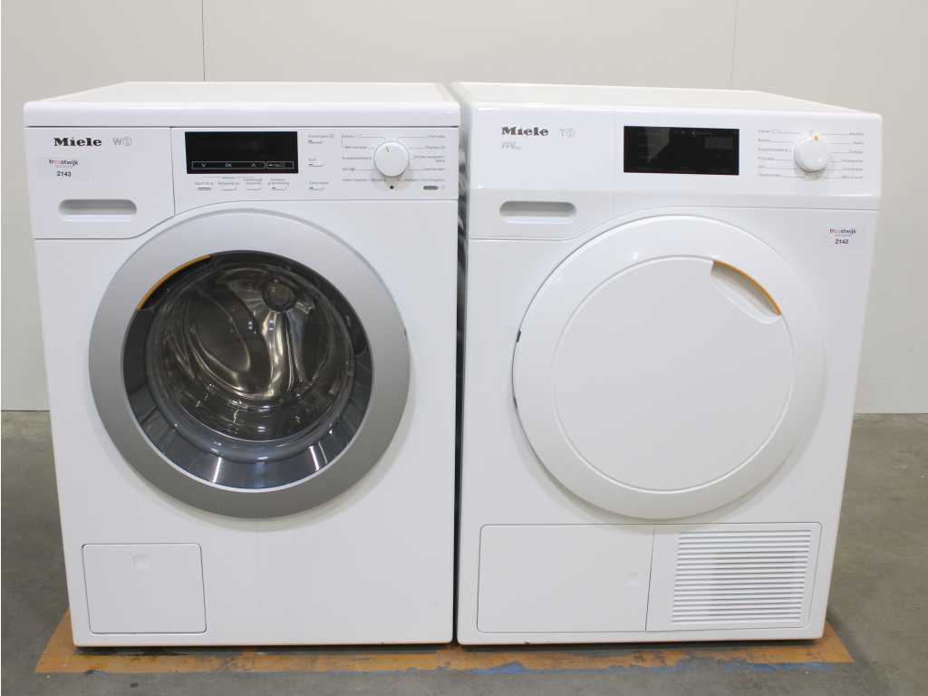 Machine à laver Miele W1 et sèche-linge Miele T1 Eco