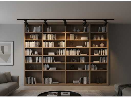 Système de rail 2 mètres avec 6 pièces de rail spot GU10 avec anneau (6x)