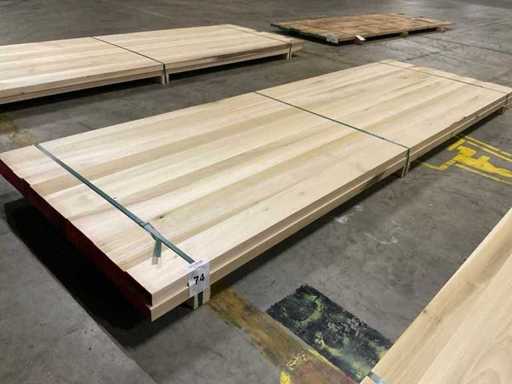 Yellow Poplar panelen voorgeschuurd 40x1000 mm (2x)